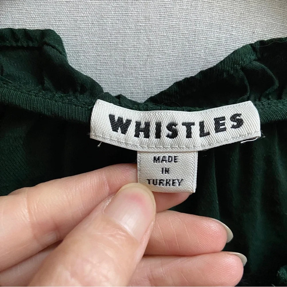 Whistles Dark Green Enora Dress Sz XS - Picture 10 of 15